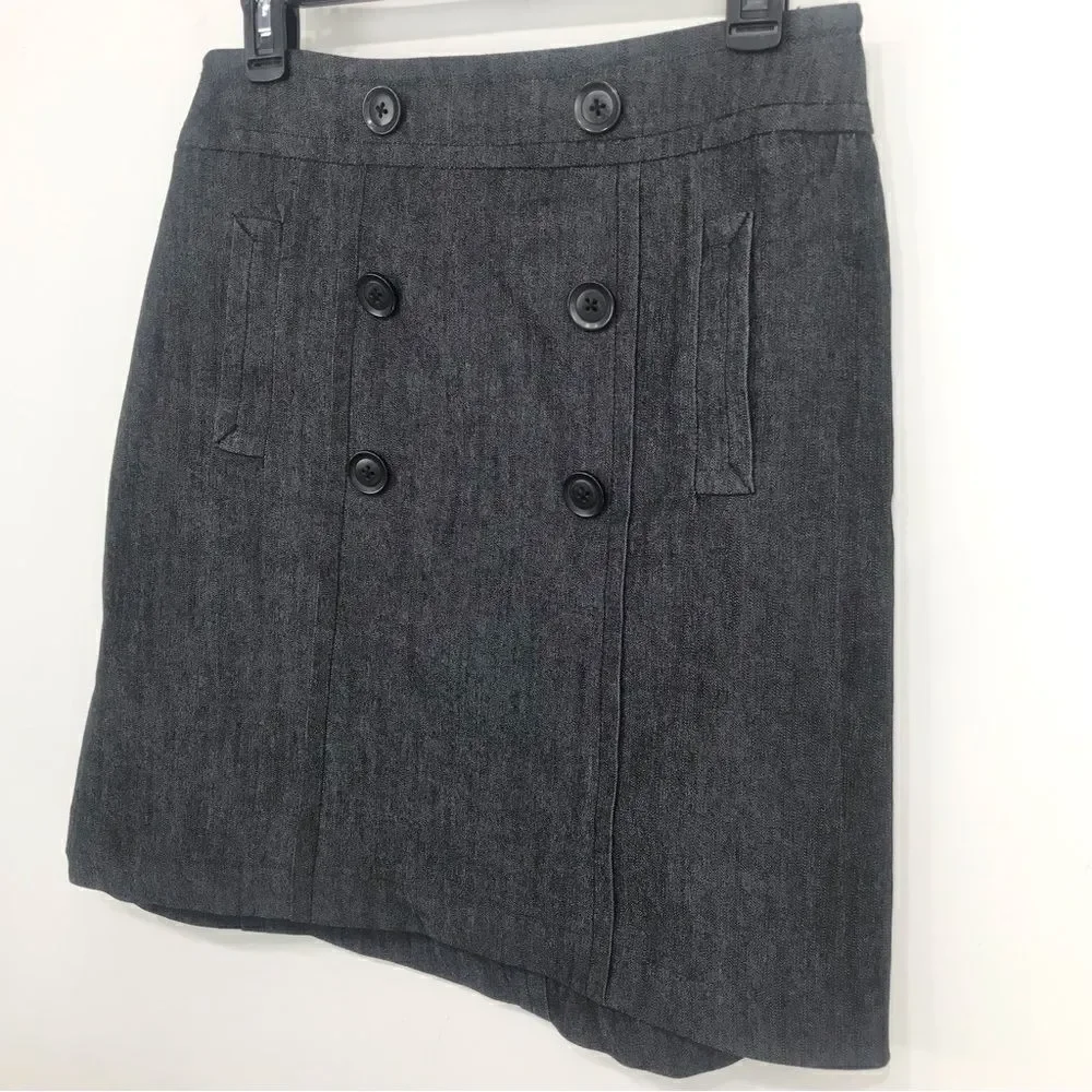 Sandro Sportswear Blue Sailor Button A Line Mini Skirt